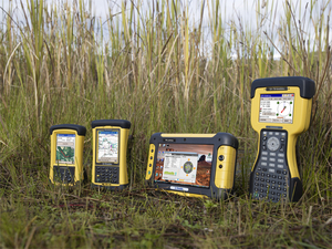 Photo of Trimble Ultra-Rugged Handheld Computers Including 
Nomad, Juno, Yuma, and Ranger